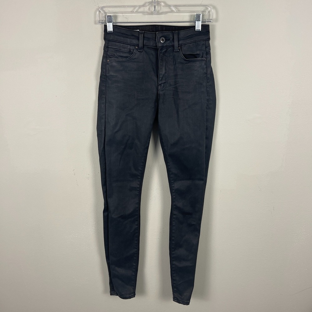 G STAR Raw Jeans Women's Size 25 Black High Super Skinny‎ Denim